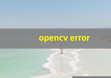 opencv error